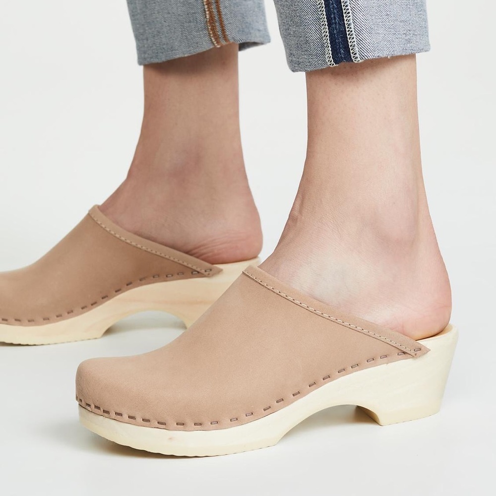 No.6 Brand Natural Valley Clogs, Bone, 37 in Box